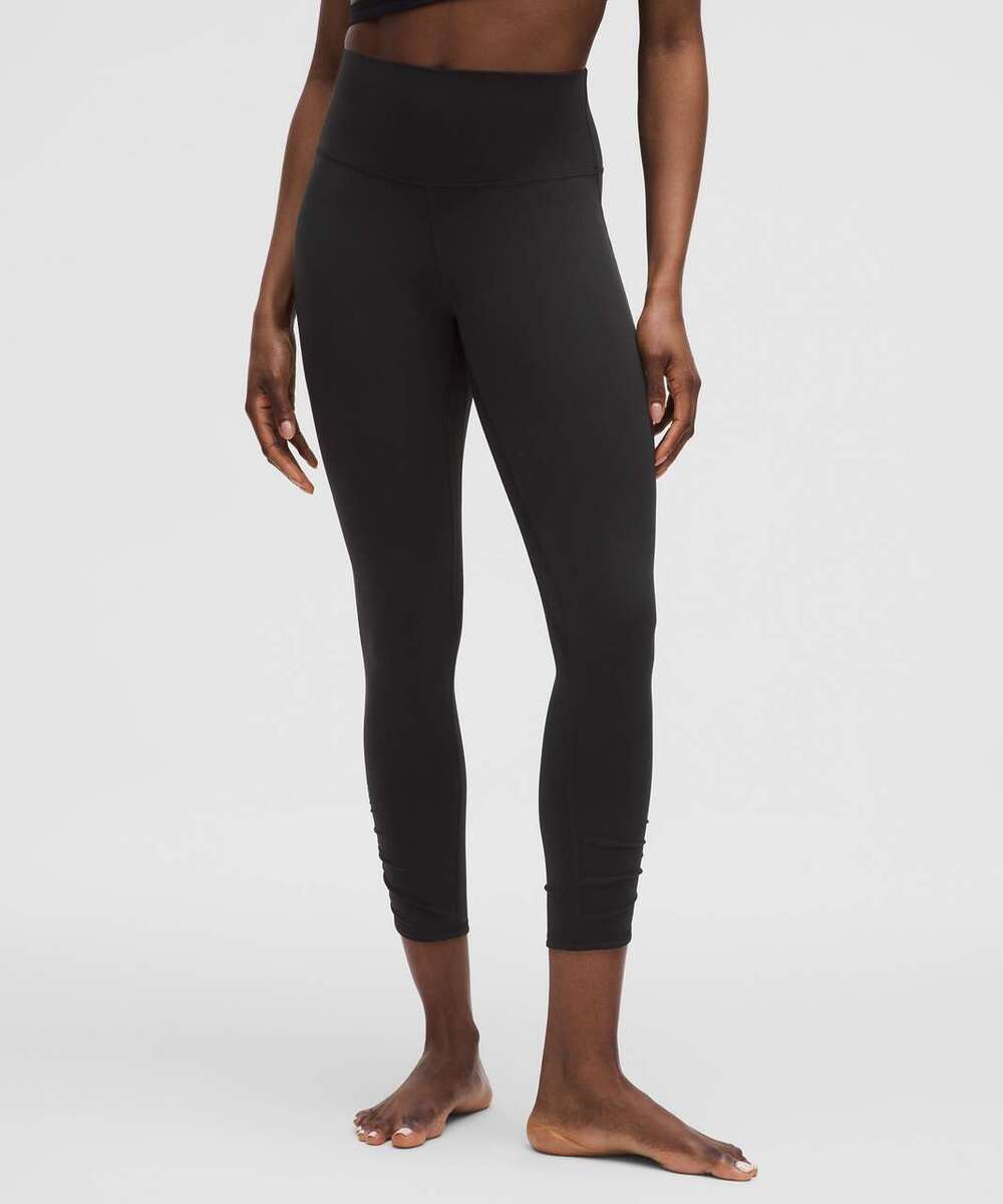 Lululemon Athletica Align Ruched Petal-Hem Tight Leggings 25" Black 2